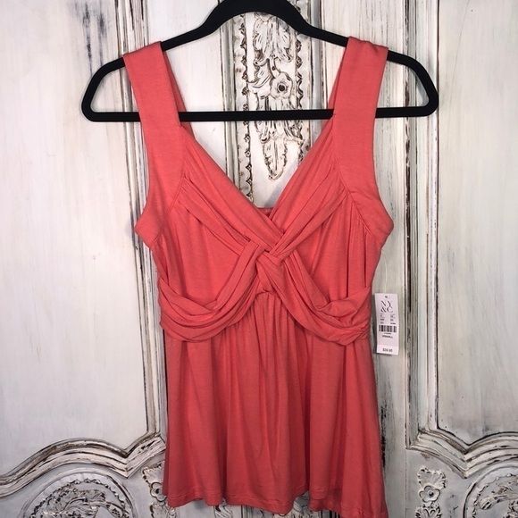 NY&C NWT Cute Crisscross Front Detail in Tangerine Orange Size XS - Picture 1 of 6